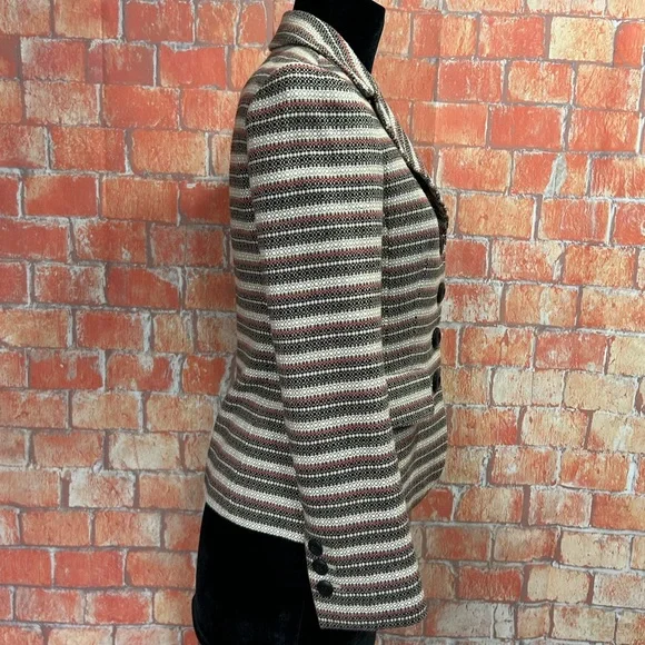 LOFT‎ Striped Cotton Blazer - Picture 6 of 8